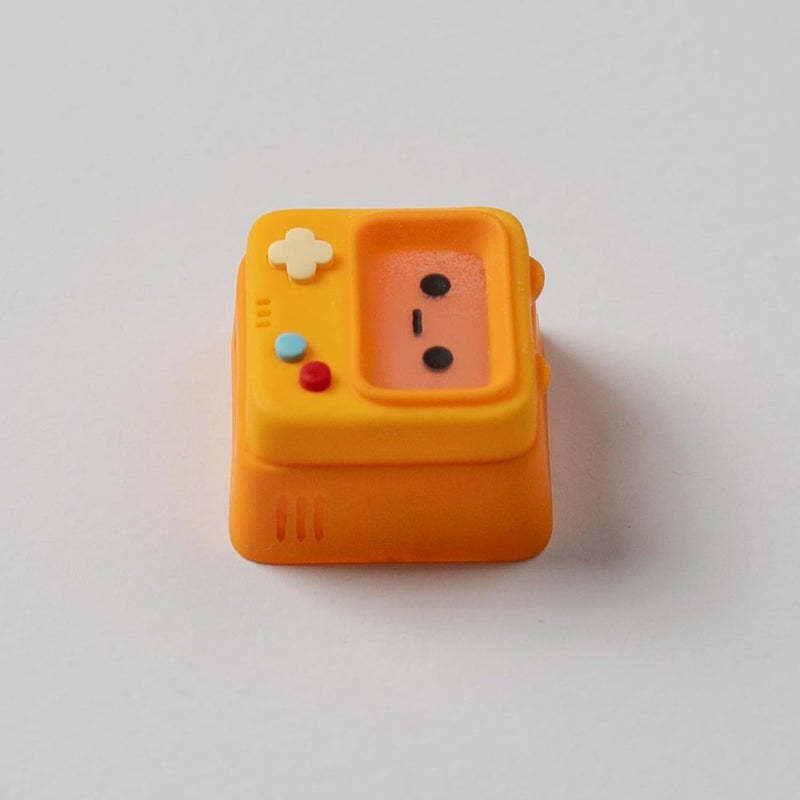 ULTRAEQUIP Artisan Keycaps, Cute Retro Game Consoler-Shpaed Keycaps, Shine Through Resin Handmade, Single 1U Replace Key for ESC Key Mechanical Keyboard (Orange) - Image 5